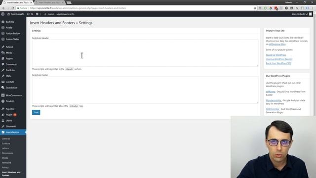 Come aggiungere del codice su Header e Footer смотреть онлайн