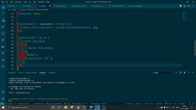 Basic Authentication with Typeorm || Jsonwebtoken смотреть онлайн