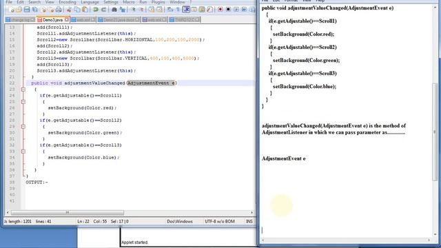 Java prog#29.Change background and foreground colour with condition in source code смотреть онлайн