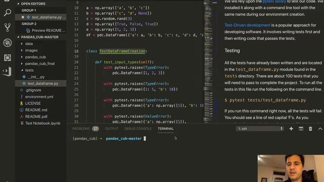 Build a Data Analysis Library from Scratch in Python (6/57): Test Driven Development смотреть онлайн