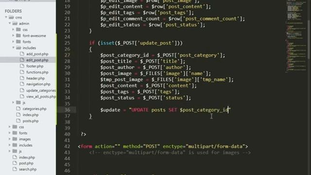 How to UPDATE Post Data Part 1 | Complete CMS in php смотреть онлайн