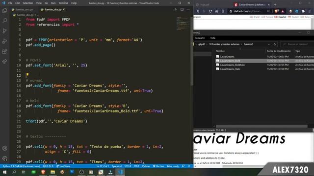 10. Fuentes y fuentes externas [Crear PDF Python 3] смотреть онлайн