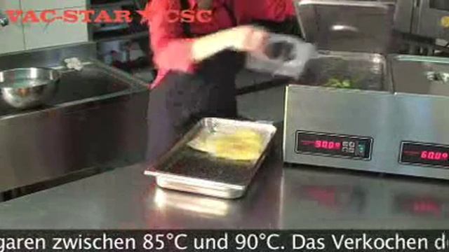 Приготовление продуктов на водяной бане с помощью VAC-STAR CSC-SOUS-VIDE BATHS ONE PIECE (нем.) смотреть онлайн