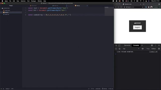 JavaScript ile Rastgele Renk Oluşturma - Random Hex Renk Kodu Üretme смотреть онлайн