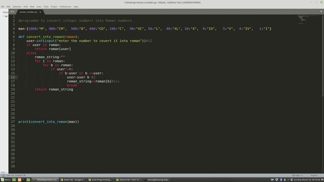 converting integer into Roman Numbers using Python смотреть онлайн