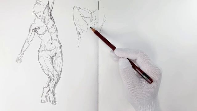 Drawing Body: Female Muscle Anatomy｜Pencil Figure Sketch｜No Talking｜No Music｜Calming смотреть онлайн