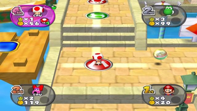 Mario Party 7 - Grand Canal (2 Players, 50 Turns, Mario vs Yoshi vs Birdo vs Toad) смотреть онлайн