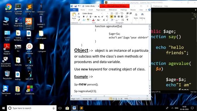 Create class and object in php смотреть онлайн
