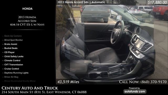 Used 2013 Honda Accord Sdn | Century Auto And Truck (DW + Feeds), East Windsor, CT смотреть онлайн