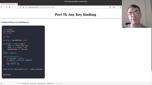 Perl Tk keyboard and mouse events смотреть онлайн