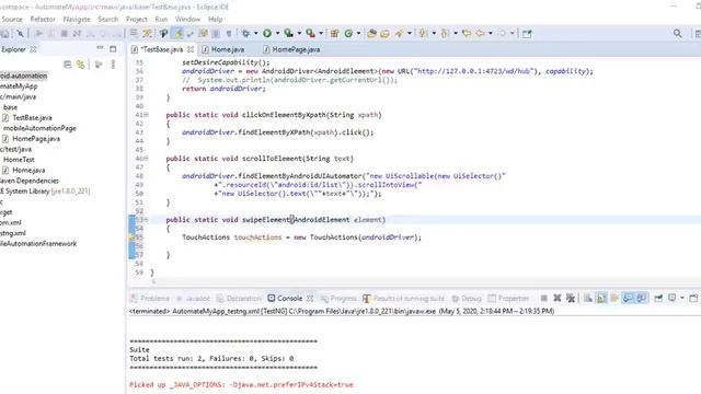 Right to Left Swipe - Mobile Automation смотреть онлайн