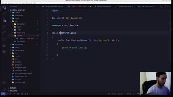Open AI Chat GPT in PHP Symfony Framework