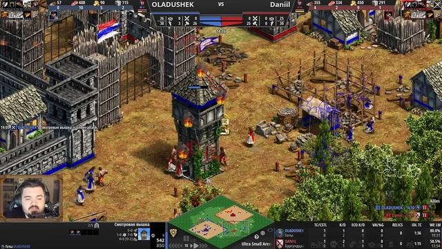 МИНИАТЮТРНАЯ КАРТА СО СТЕНАМИ: Маленькая Арена в Age of Empires 2 смотреть онлайн