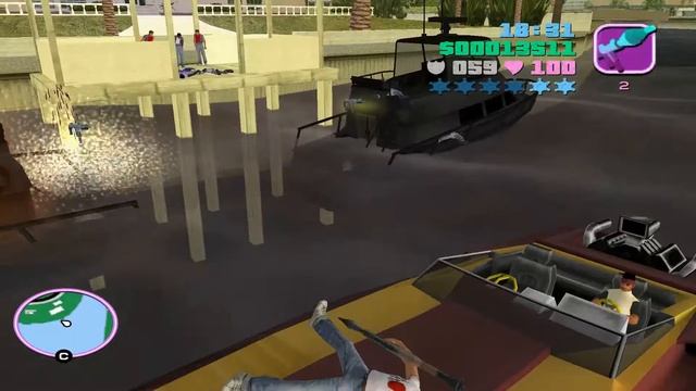 GTA Vice City - Прохождение - Миссия 021 - Кубинцы - Морской бой (без комментариев) смотреть онлайн