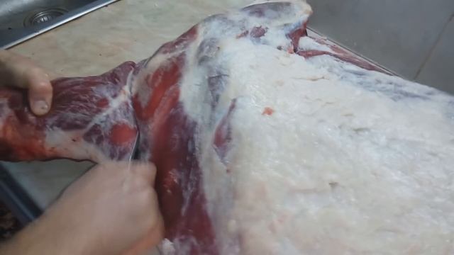 Разделка туши барана в квартире.Как разделать тушу барана. Баранья туша.