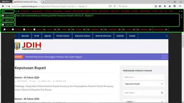 Sql Injection jdih.waykanankab Bypass 403 | 2022 | Bug Hunters | Way Kanan | смотреть онлайн
