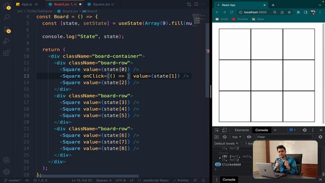 Building Tic Tac Toe in ReactJS | React Tutorial Series | Complete React Tutorial Series in Hindi смотреть онлайн