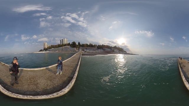 【5K 360°】SEASIDE MORNING WALK with ASMR spatial sound | Сочи. Городской пляж от Морвокзала до тупик смотреть онлайн
