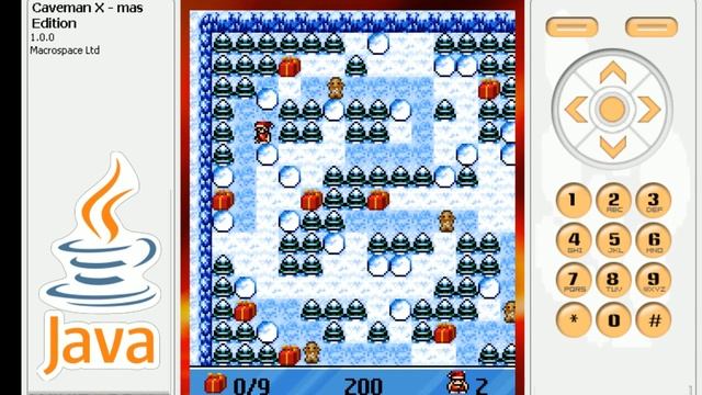 CaveMan X-Mas Edition JAVA GAME (Macrospace 2002 year) смотреть онлайн