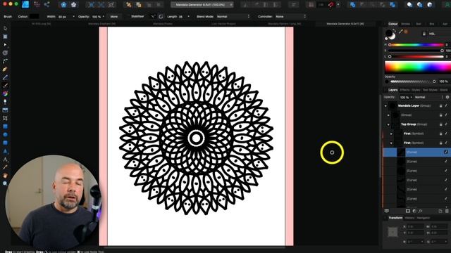 Create Mandala KDP Coloring Book Interiors - Affinity Designer Tutorial смотреть онлайн