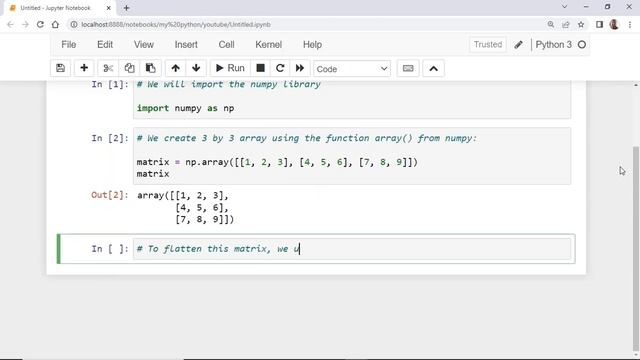 111 How to flatten an array or a matrix in python. For data science and machine learning. смотреть онлайн