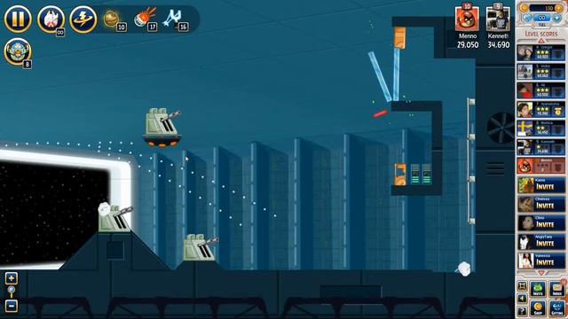 Angry Birds Star Wars Facebook Death Star Level 15 walkthrough 3-stars смотреть онлайн