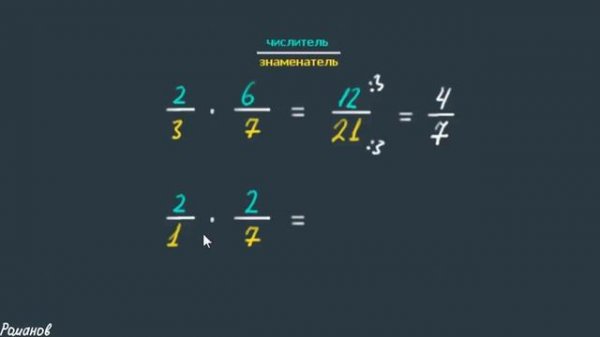УМНОЖЕНИЕ ДРОБЕЙ с разными знаменателями 5 6 класс
