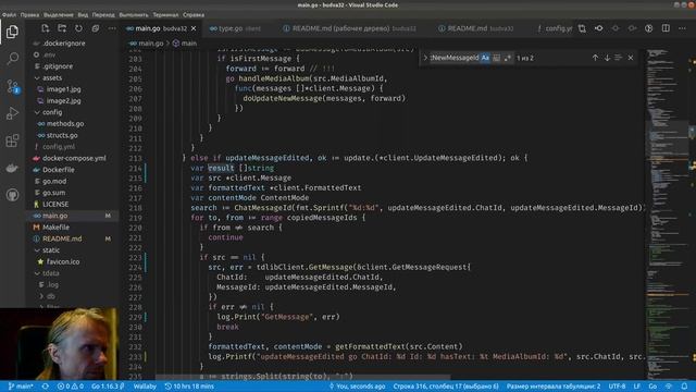 GoLang #85 - telegram-forwarder - исправление ошибок смотреть онлайн