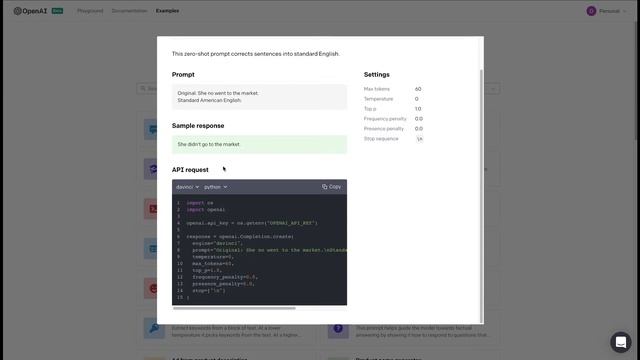 OpenAI GPT3 Example: Grammar Correction смотреть онлайн