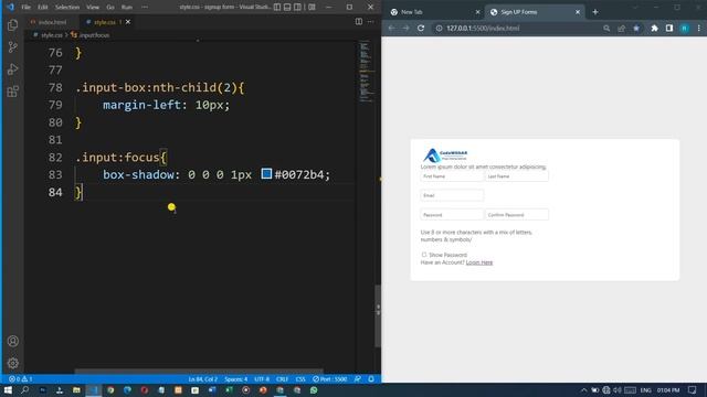 How to create signup form with html, css and javascript | sign up form html css смотреть онлайн