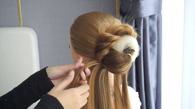 New Messy French Bun Hairstyle | Easy French Hairstyle For Wedding смотреть онлайн