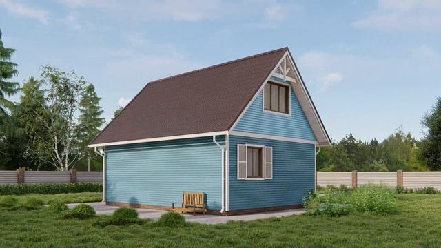 Дачный дом «Енисей-2» 6х8м под ключ в Московской области смотреть онлайн