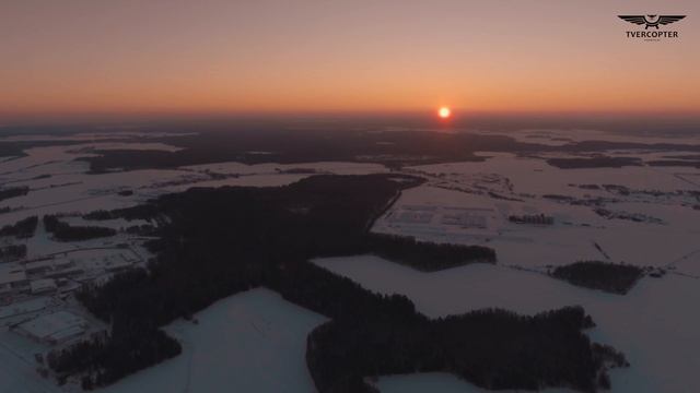 Красивый закат в Конаковском районе смотреть онлайн