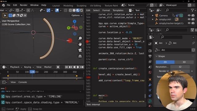 Python + Blender: Seamless curve loop with a script смотреть онлайн
