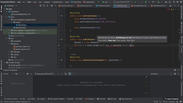 Android Studio | Multi Sliding Up Panel | Java смотреть онлайн