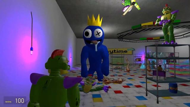 ALL RAINBOW FRIENDS BLUE GREEN PINK ORANGE YELLOW PURPLE ROBLOX IN POPPY PLAYTIME 2 смотреть онлайн