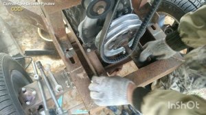 Продолжение строительства минитрактора.Изготовление ременного сцепления. Tractor,,Radomir,,