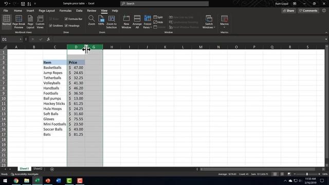 Custom View in Excel смотреть онлайн
