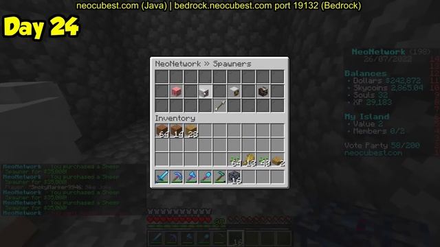 I Spent 100 Days in Minecraft Skyblock смотреть онлайн