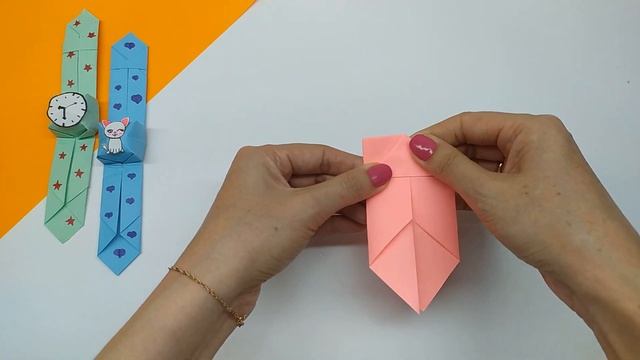 Оригами часы из бумаги. Браслет своими руками | DIY. Origami paper Watch. A Bracelet of paper смотреть онлайн