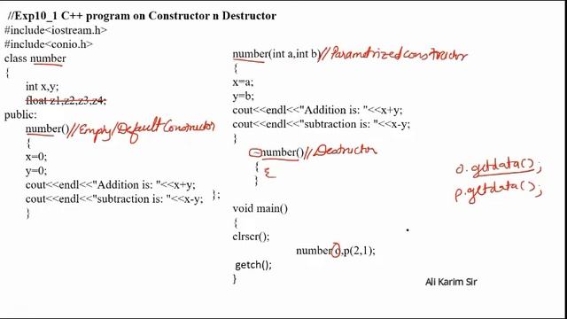 Constructor and Destructor Program in OOP смотреть онлайн
