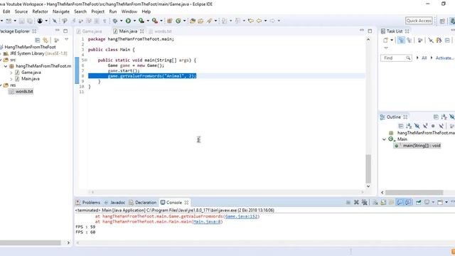 Java Game Programming - HangMan Part-3 смотреть онлайн