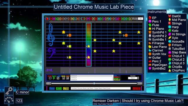 Untitled Chrome Music Lab Piece | Shady Cicada | Super Mario Paint Remix смотреть онлайн