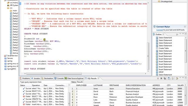 SQL CONSTRAINTS смотреть онлайн