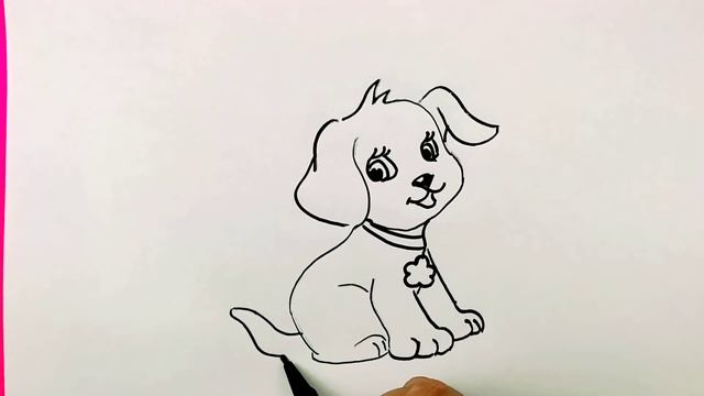 Dog Drawing Easy | How to Draw a Dog Step by Step For Kids | Easy Animal Drawings| Drawing Dalmatia смотреть онлайн