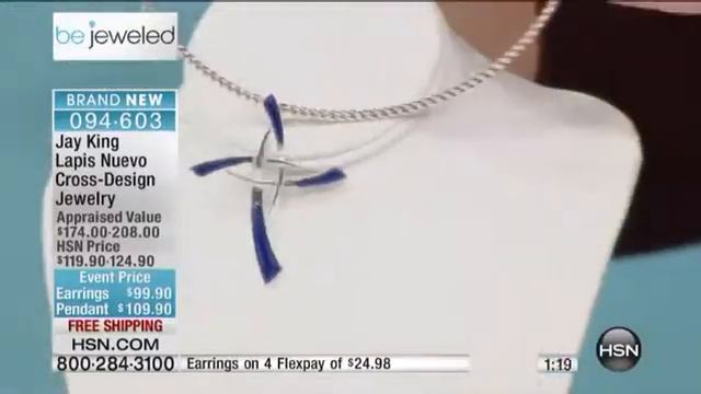 Jay King Lapis Nuevo Cross Sterling Silver Drop Earrings смотреть онлайн