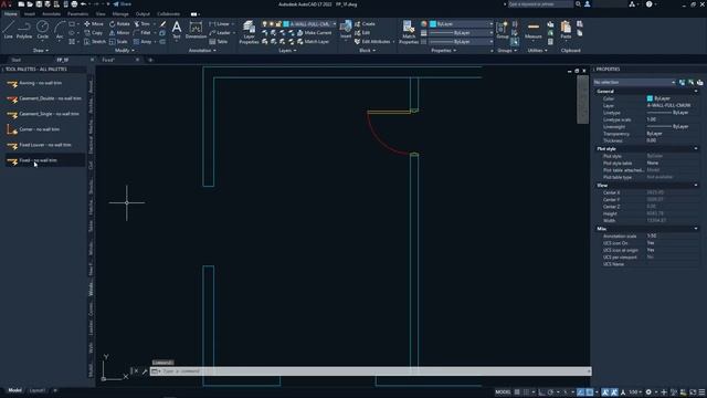 Fixed Window (Aluminum or PVC): AutoCAD Dynamic Block (Plan View) смотреть онлайн