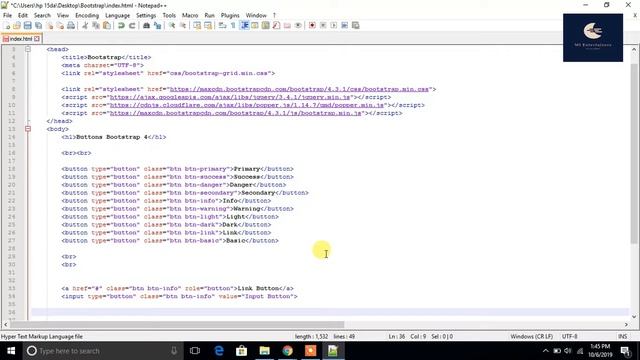#9 Buttons Bootstrap 4 - Learn Bootstrap 4 tutorials for beginners - No Commentary смотреть онлайн