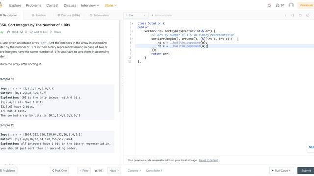 LeetCode October Daily - Day 29 - 1356. Sort Integers by The Number of 1 Bits смотреть онлайн
