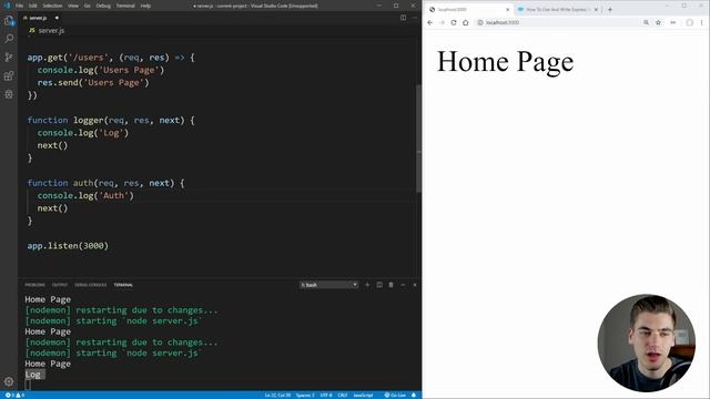 Learn Express Middleware In 14 Minutes смотреть онлайн